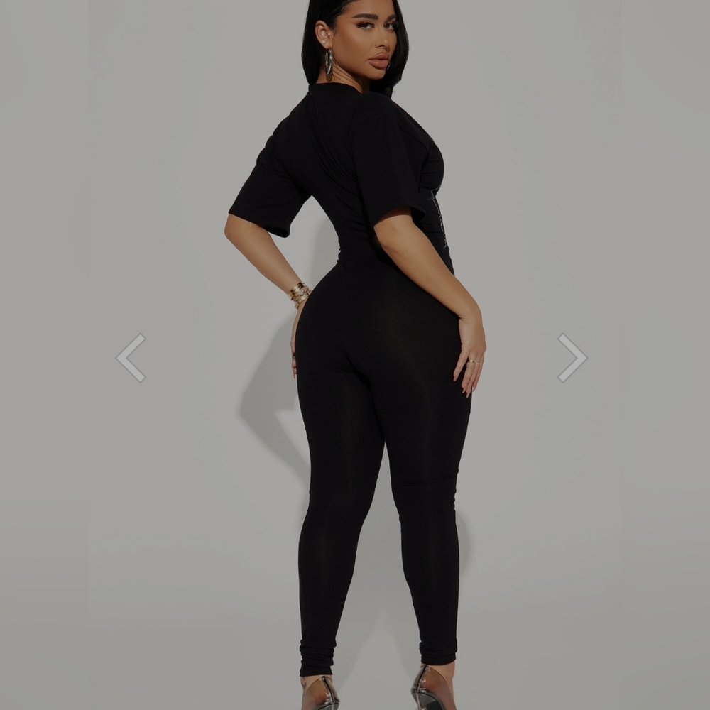 Fashion Nova speedy romper, black, XL - Picture 3 of 10